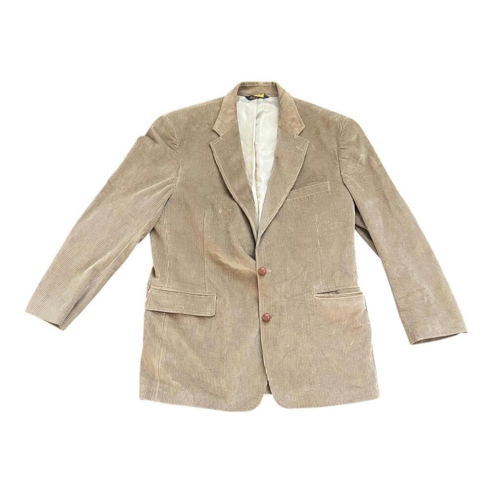 Vintage Brooks Brothers Blazer Men's 46L Brown Corduroy Jacket Preppy Mint
